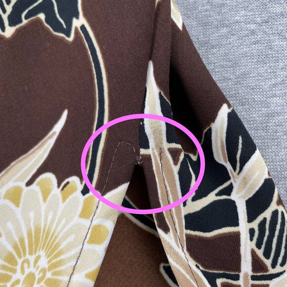 Vintage Kathie Lee Floral Maxi Skirt 14 Brown Pink Fairycore Hippie Grunge 90s - Picture 12 of 13